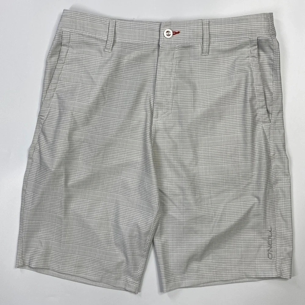 O'Neil Hybrid Gray White Chino Shorts Size 32